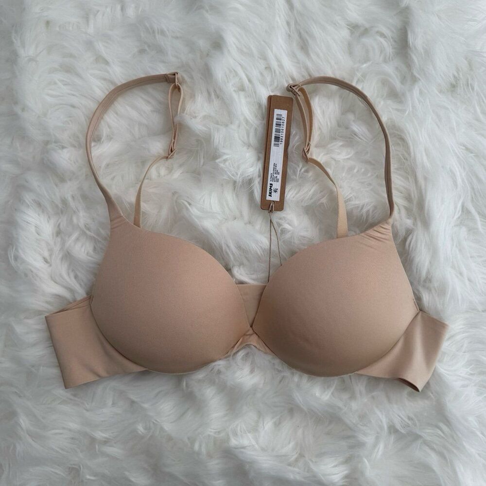 Skims Ultimate Push up Plunge Bra Sand Size 32A